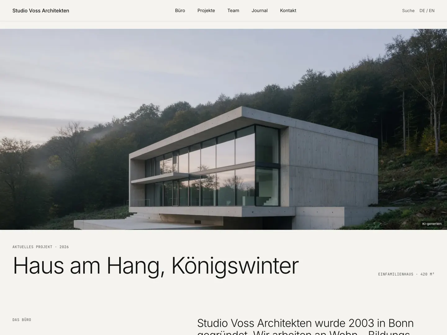 Startseite: Architekturbüro
