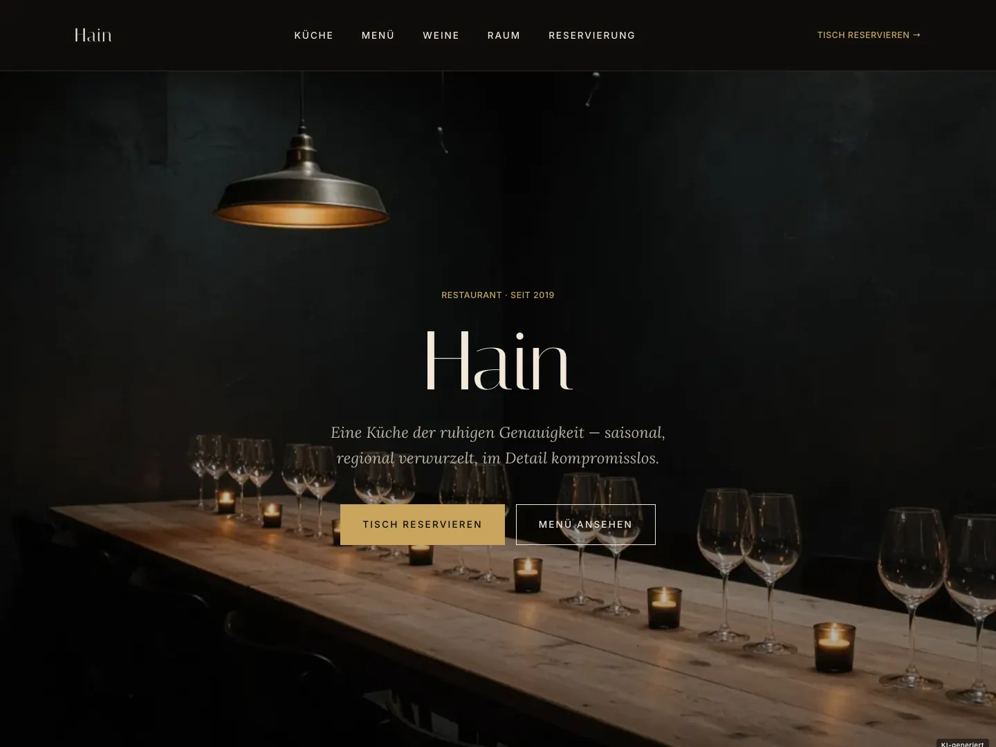 Startseite: Restaurant, dunkel