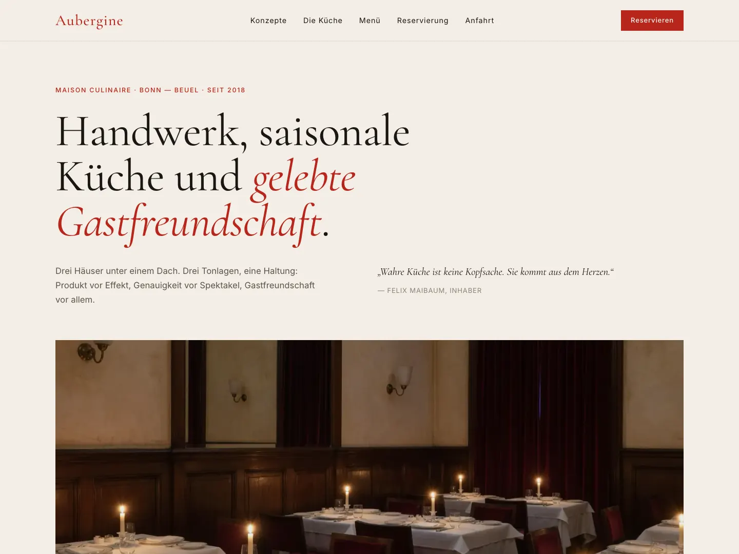 Startseite: Sterne-Restaurant
