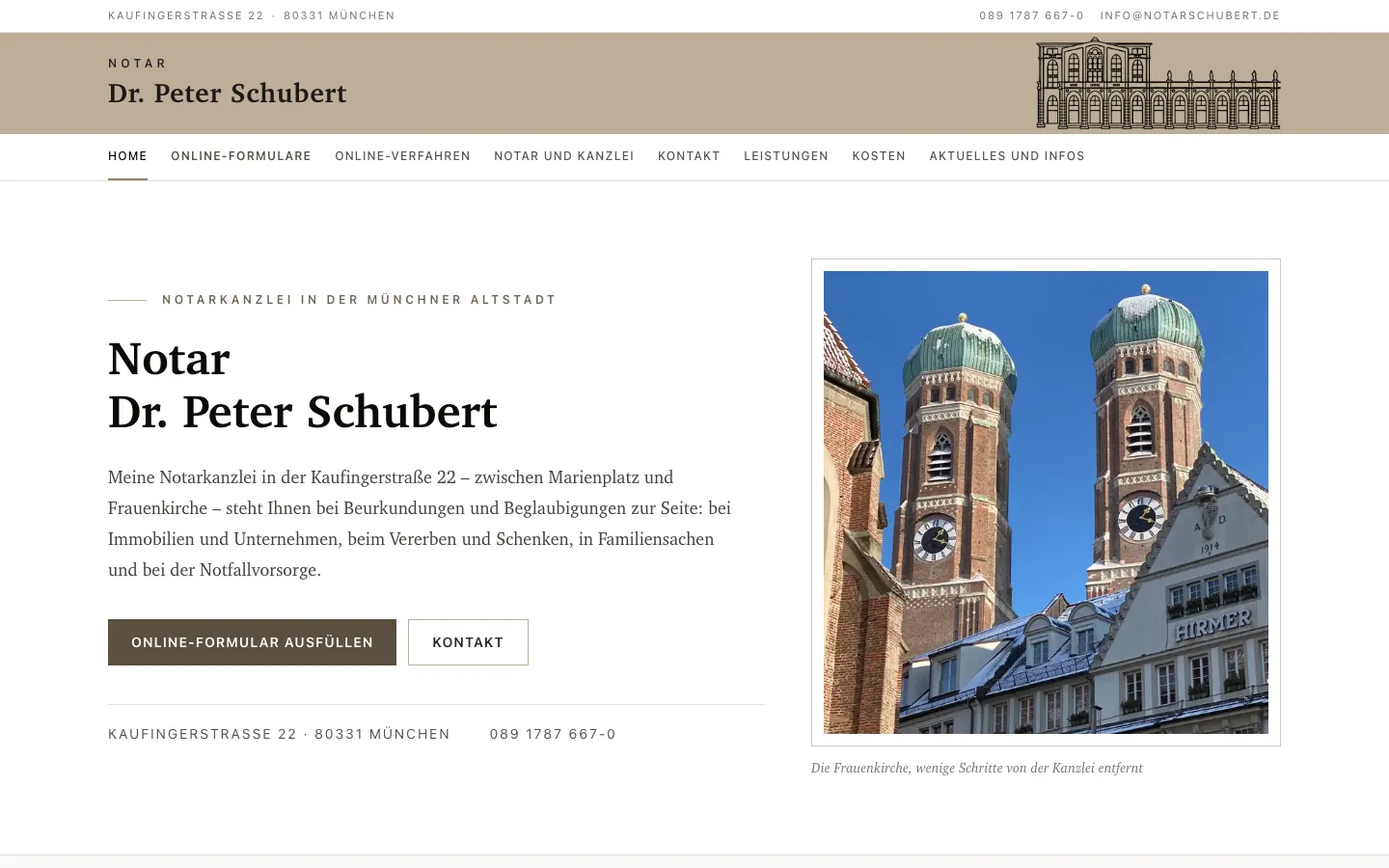 Startseite: Notarkanzlei, München