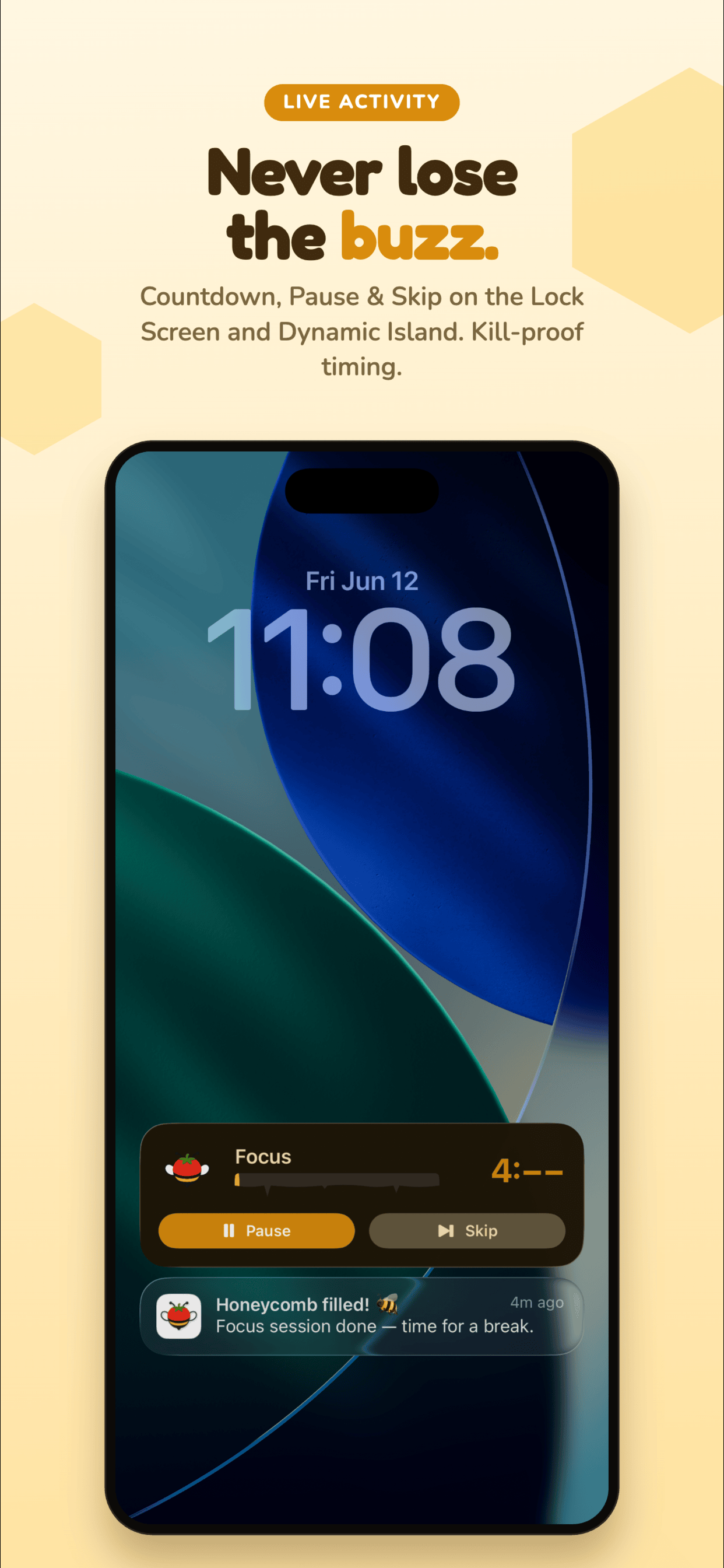 Pombee — Live Activity / Lock Screen