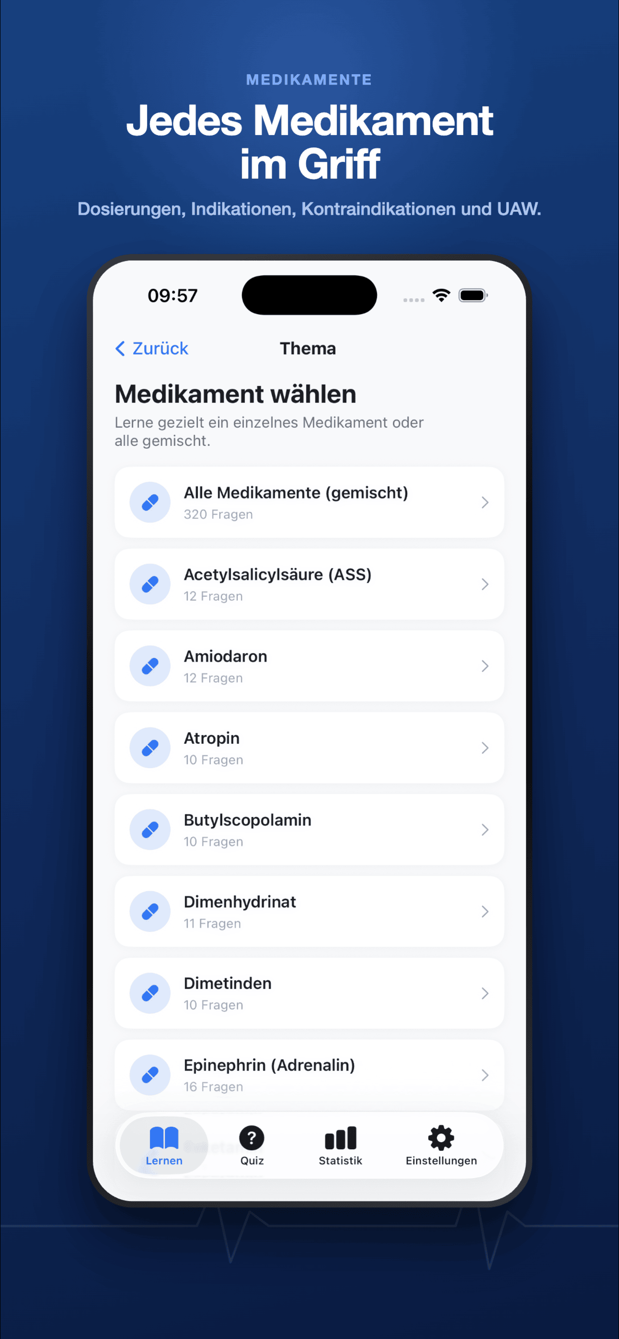 SAA & BPR Trainer — Medikamente